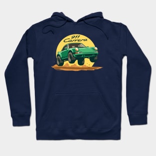 car 911 carrera offroad rally dakar green Hoodie